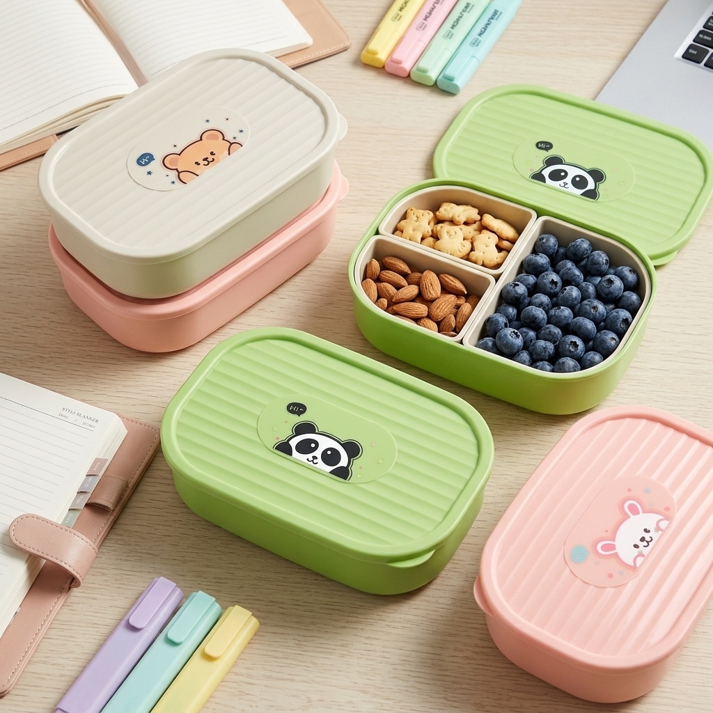 Cute Plastic Divided Lunch Box - Food Storage Safety recensie en prijs