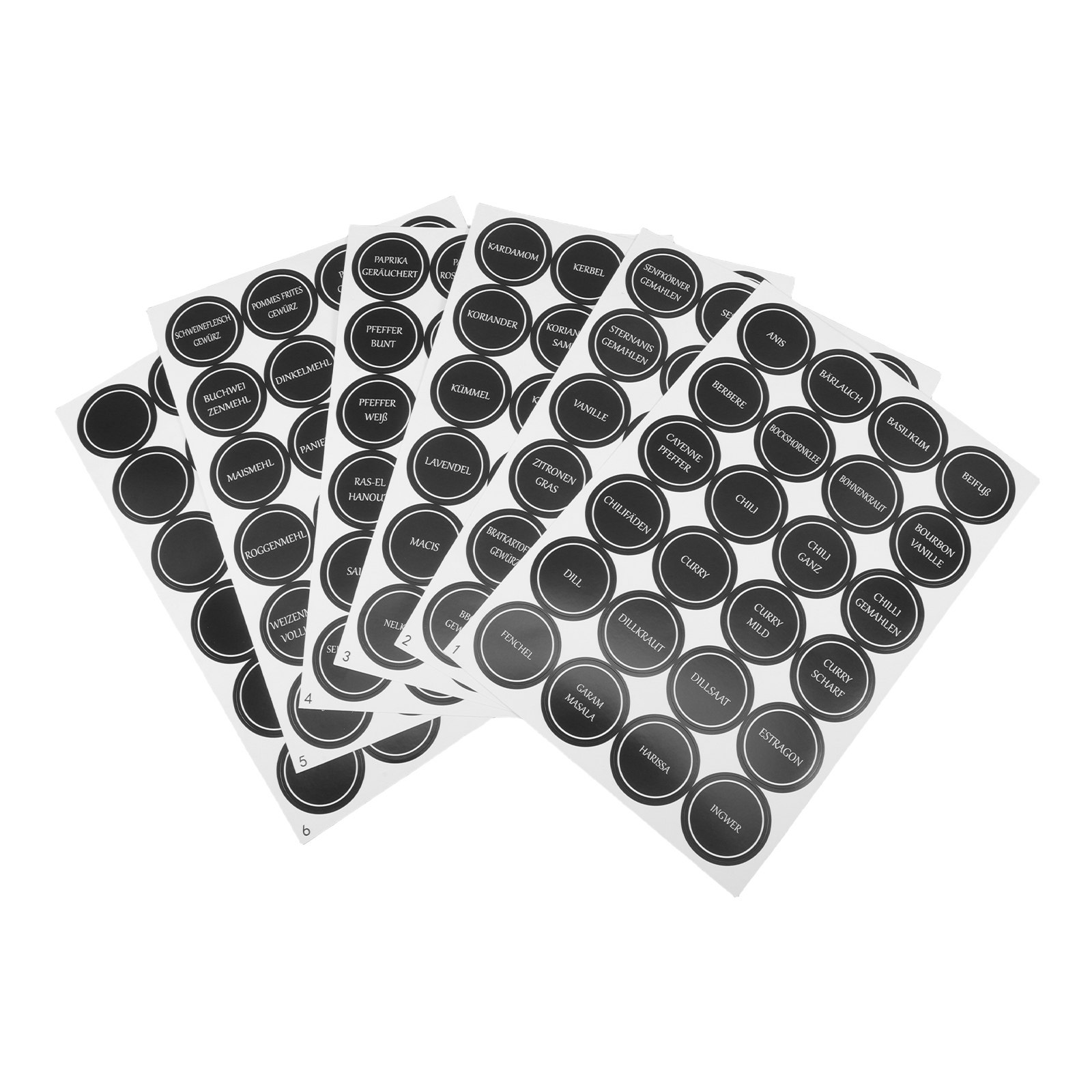 6 Sheets Round Spice Jar Label - Food Storage Pantry recensie en prijs